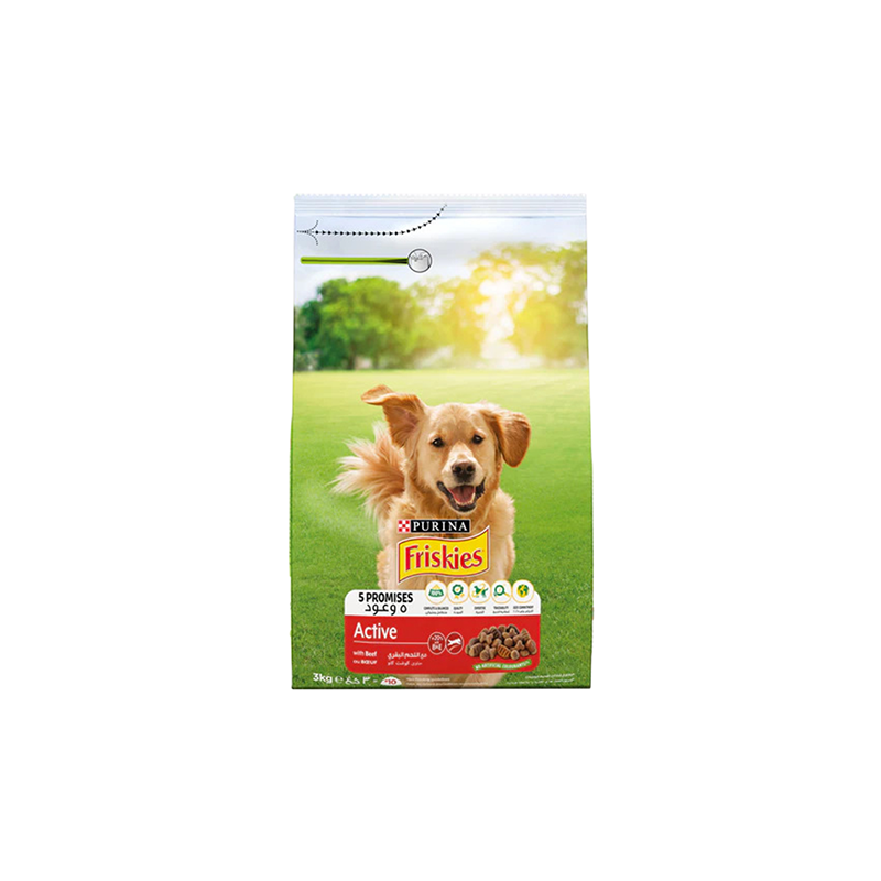 Friskies ACTIVE Dog Dry Food with Beef 3kg/10kg